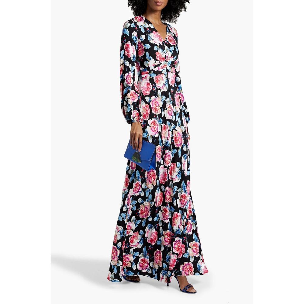DIANE VON FURSTENBERG
Monika wrap-effect floral-print  maxi dress 💜